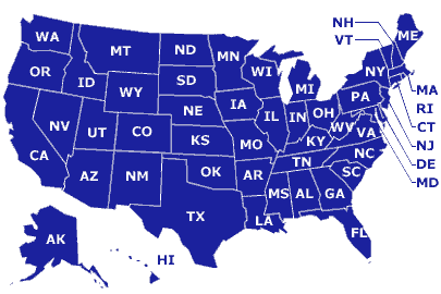 U.S. Map - clickable imagemap