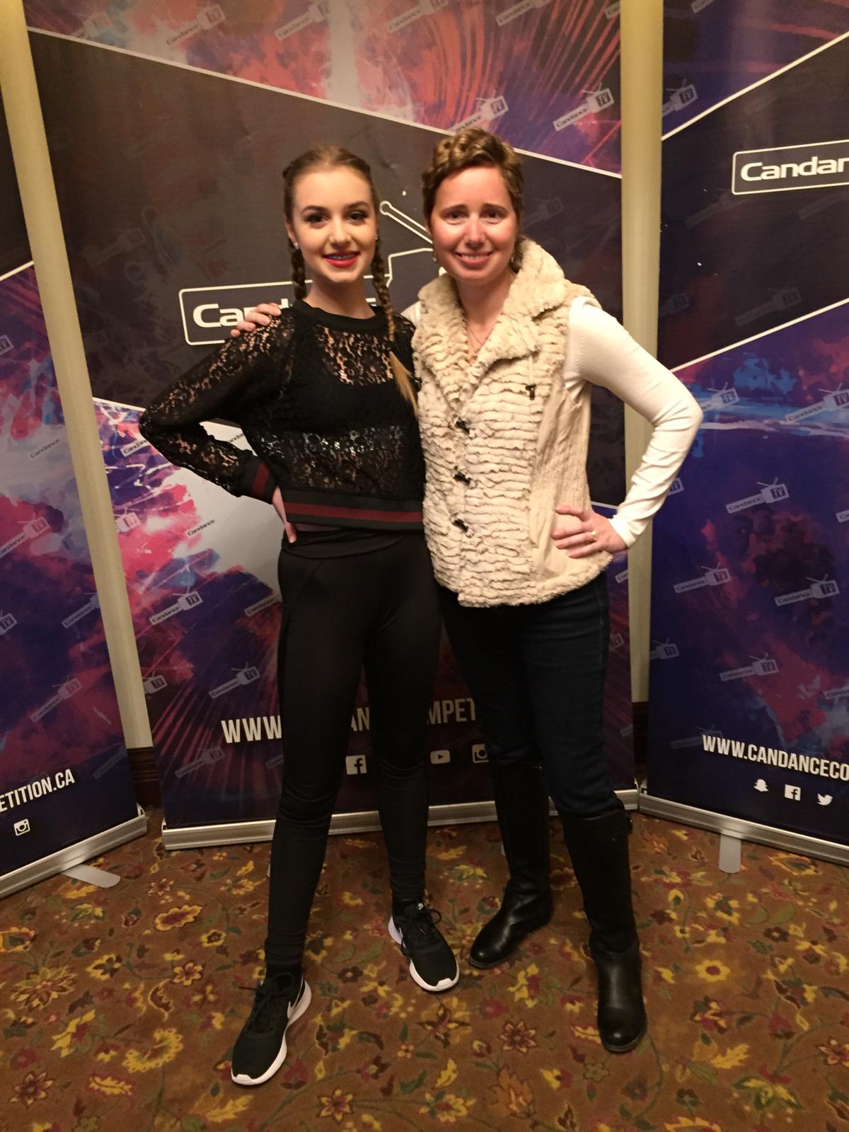 Elena and daughter posing at CandanceCompetition 