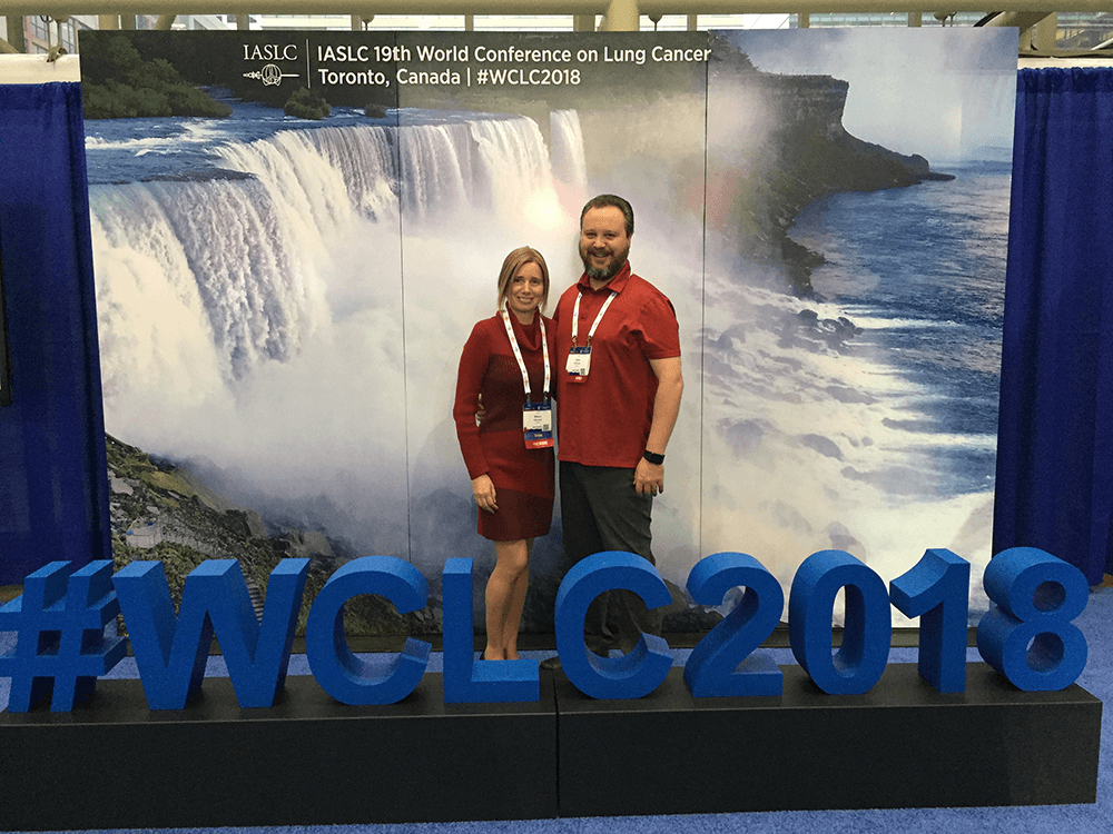 Elena and Don post at the #WCLC2018 IASLC| IASLC 19th World Conference on Lung Cancer | Toronto, Canada | #WCLC2018