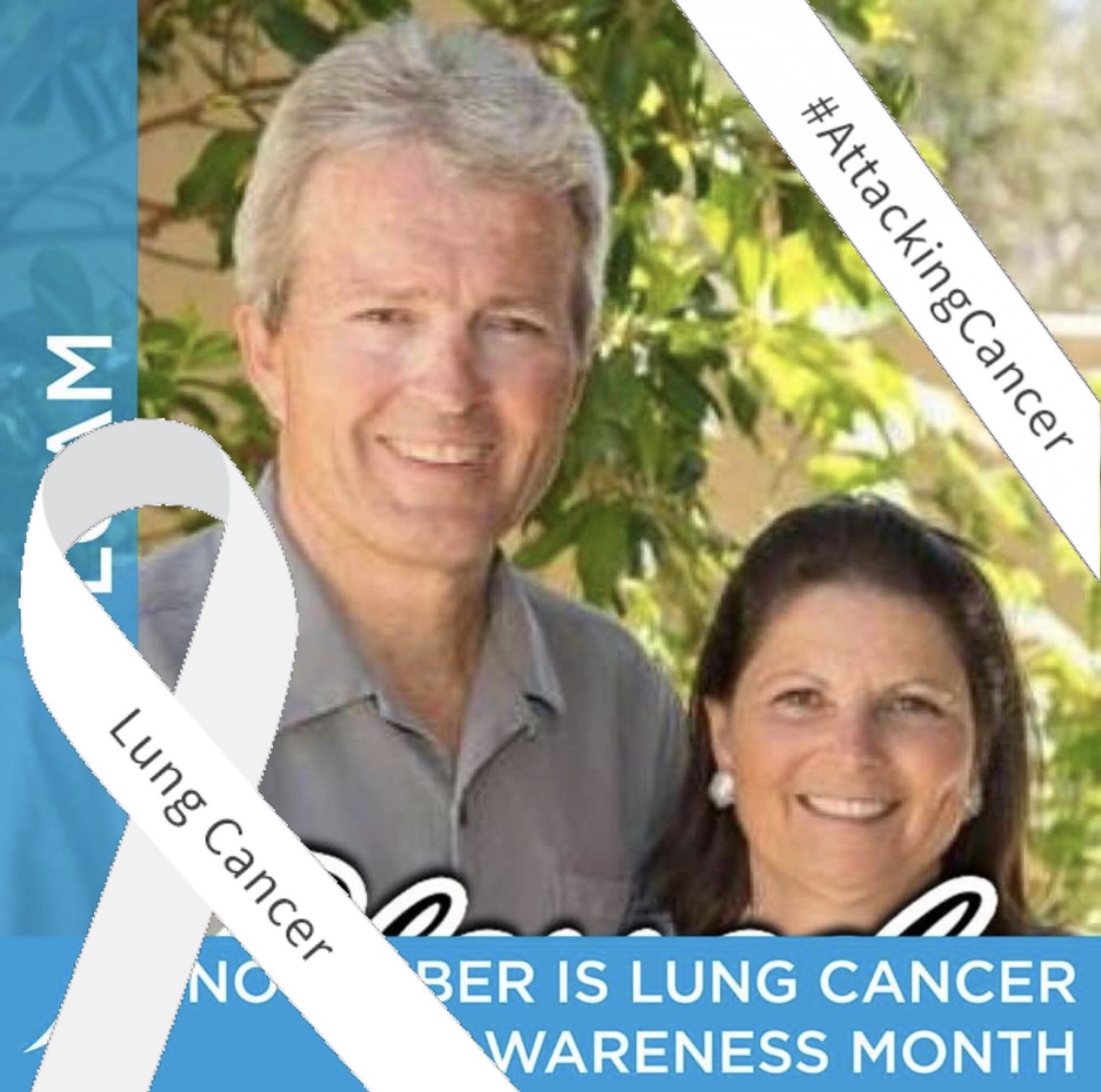 Sherm and Susan promoting lung cancer awareness